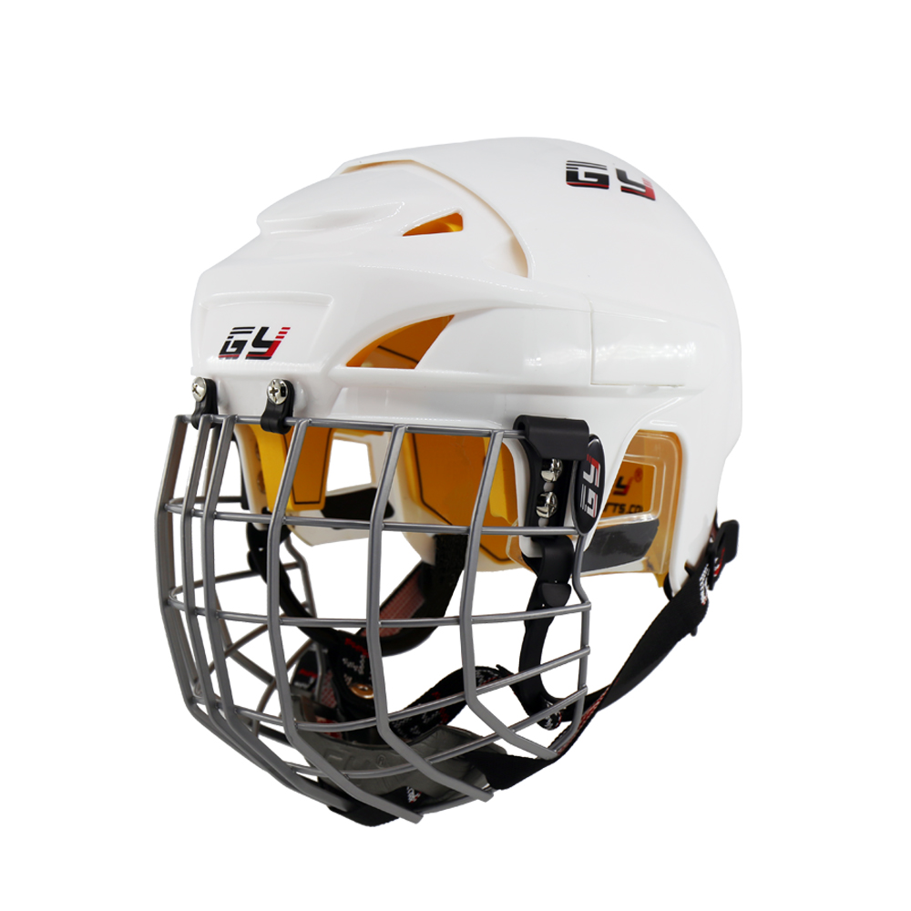Casco de hockey sobre hielo medio cómodo para cabeza redonda
