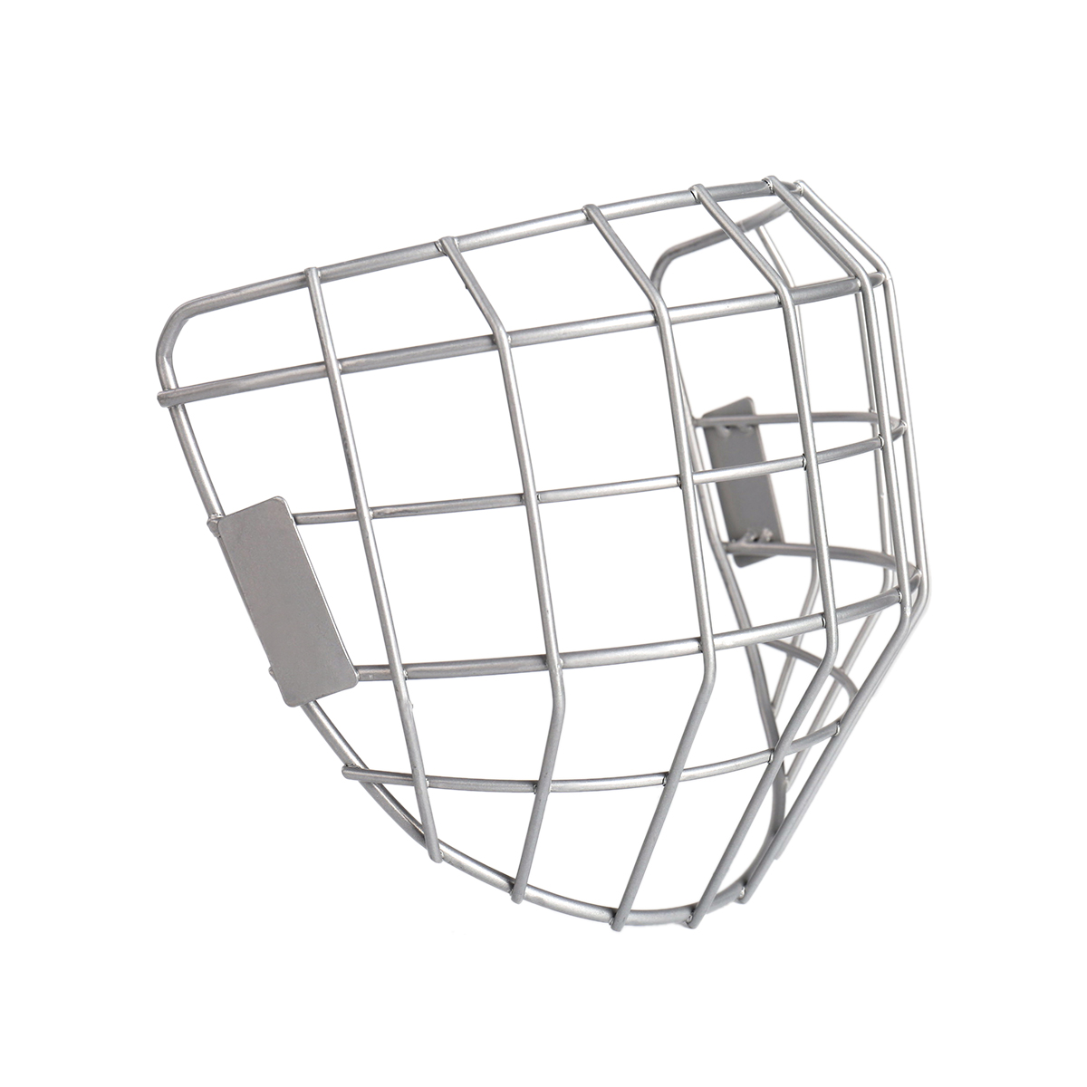 Jaula de hockey sobre hielo de casco plateado con protector facial