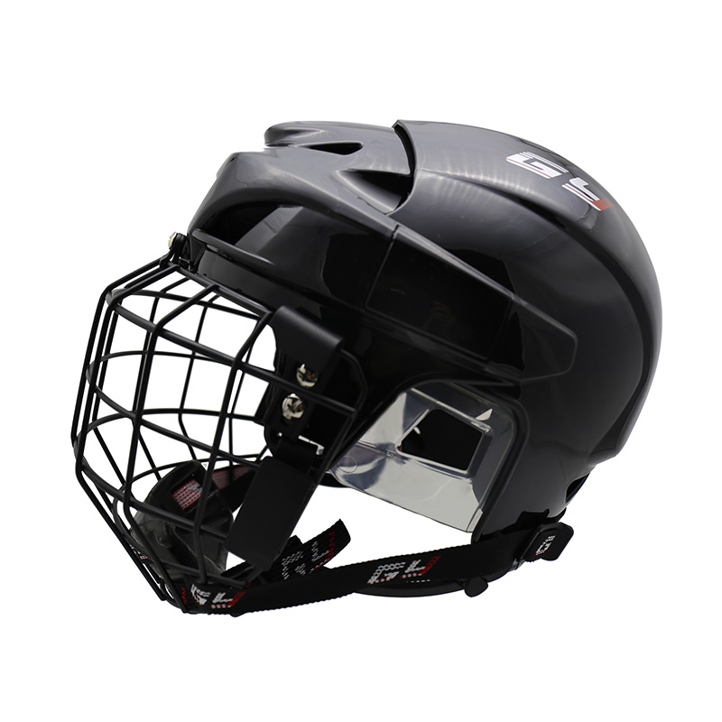 Casco de hockey sobre hielo de protección de cabeza ajustable mediano